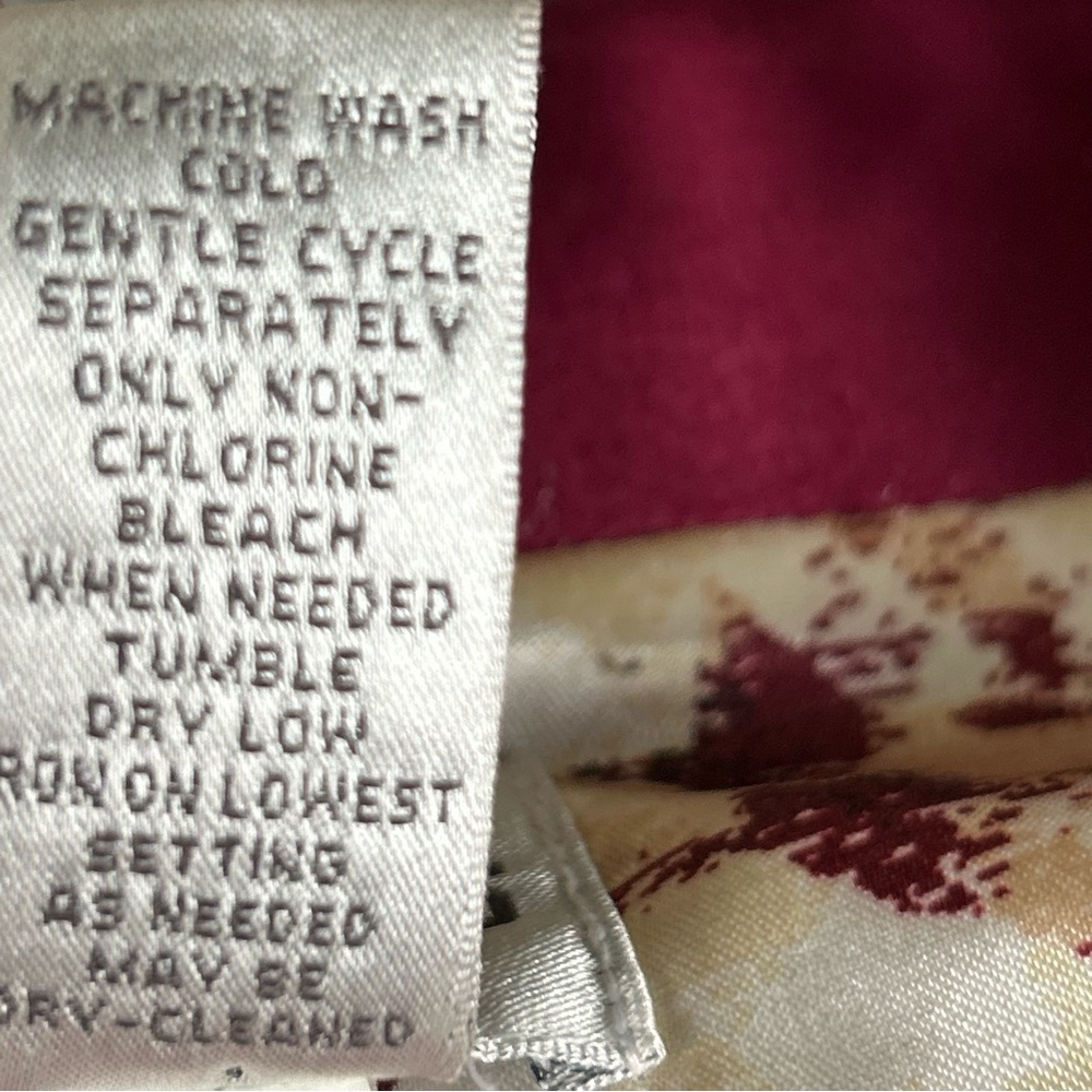 Chicos Blazer Jacket Womens 3 ~ XL Burgundy Maroon Lined 3/4 Sleeve Preppy‎ - Picture 10 of 10